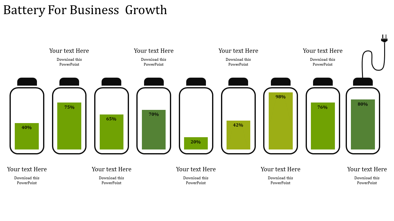 business strategy template-Battery For Business Growth-9-green